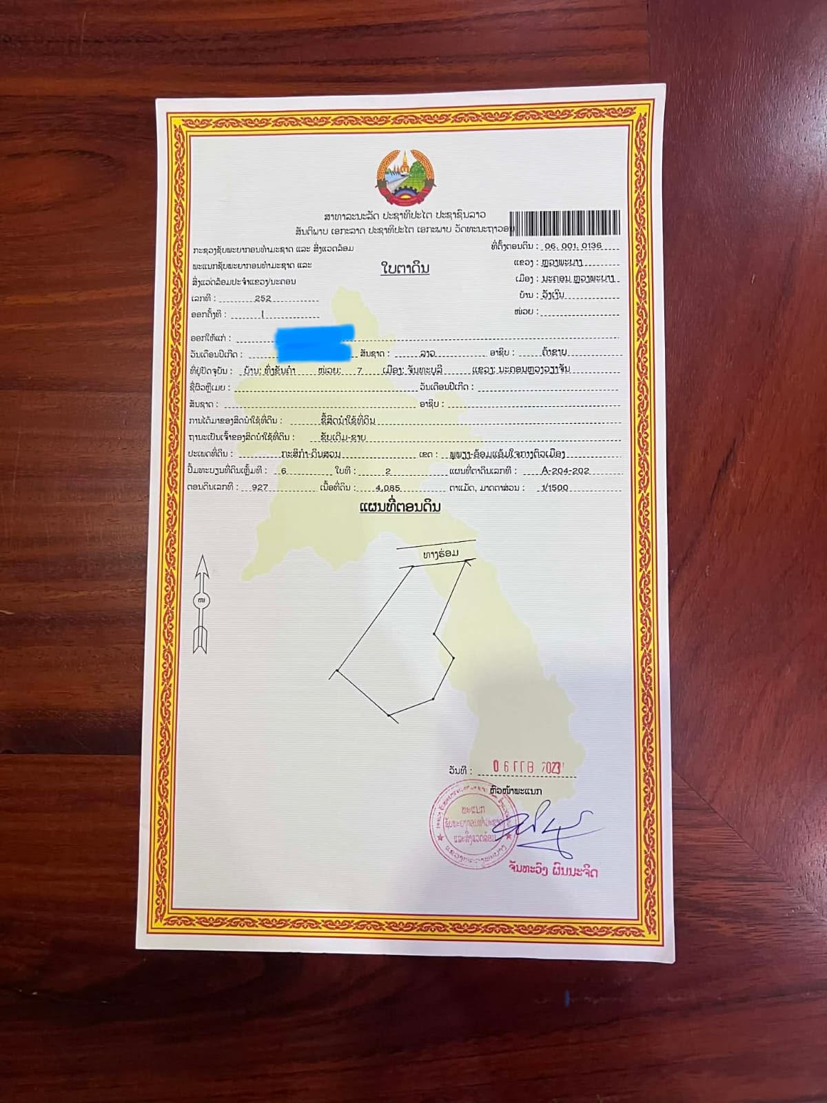 Ảnh giấy chứng nhận đất