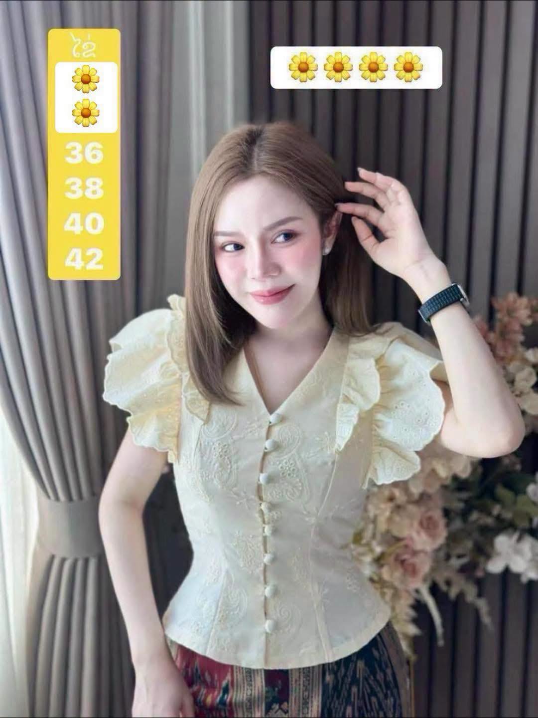 🌸🌸ເສຶ້ອຝ້າຍcotton ຜ້າເຢັນໆໃສ່ຄັກໃສ່ສະບາຍ✨ 5